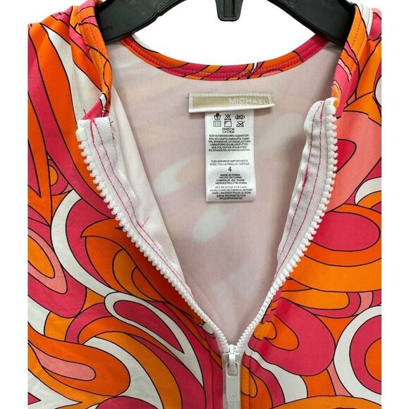Micheal Kors Paddle Suit Long Sleeve Rash Guard - Size  4 - NWT - Picture 2 of 4